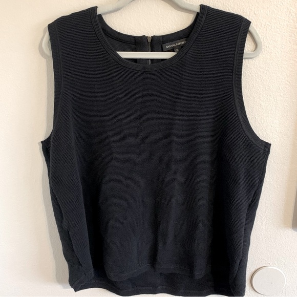 Banana Republic men’s sweater vest, ribbed, zipper on back size XL vintage - Picture 1 of 6